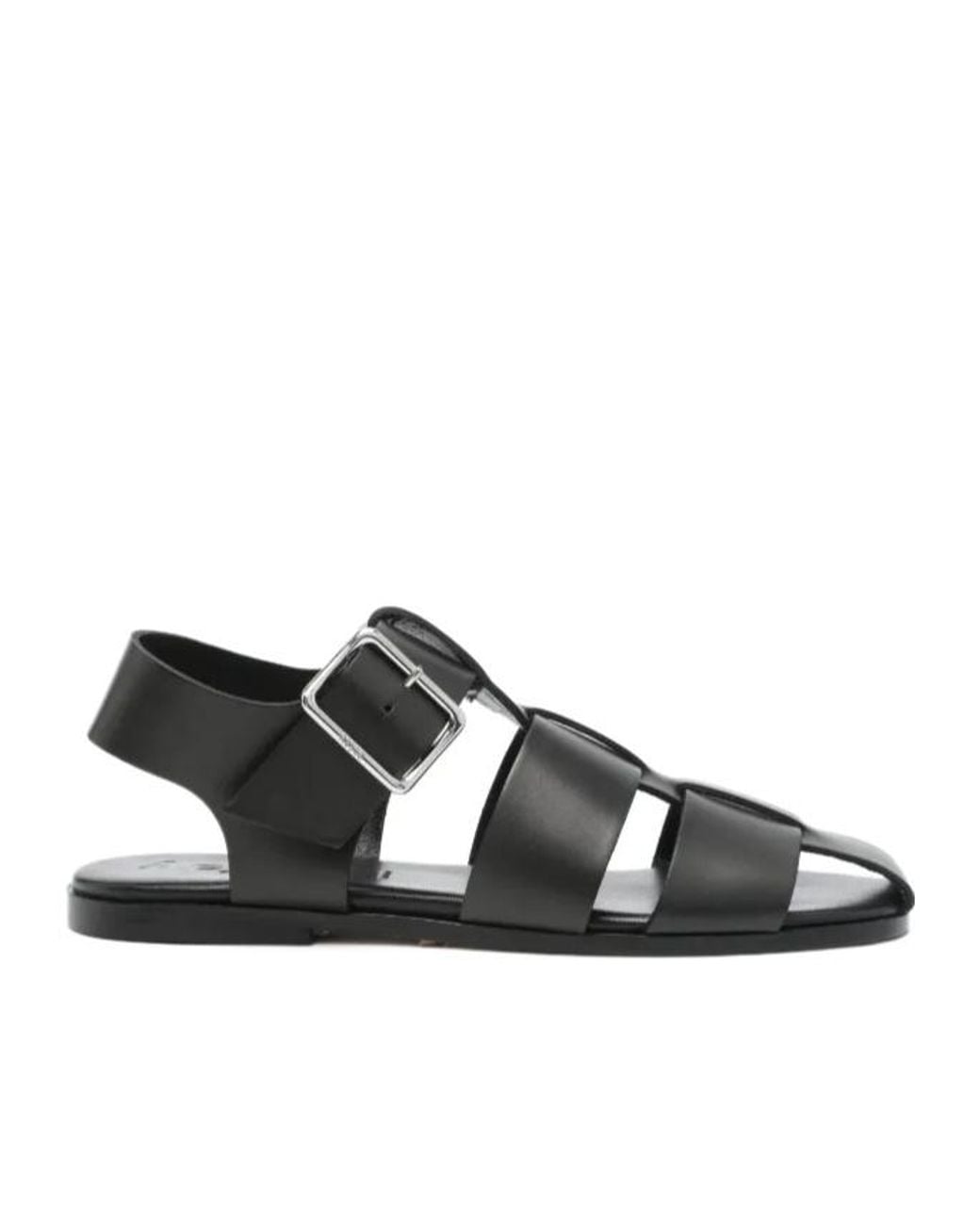 Aeyde Black Caged Sandals