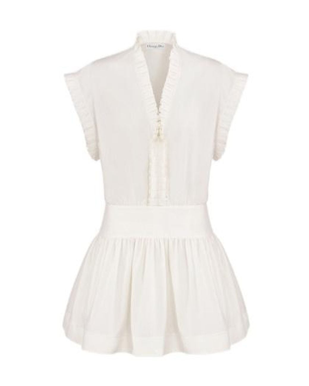 Dior White Iviera Short Flared Dress