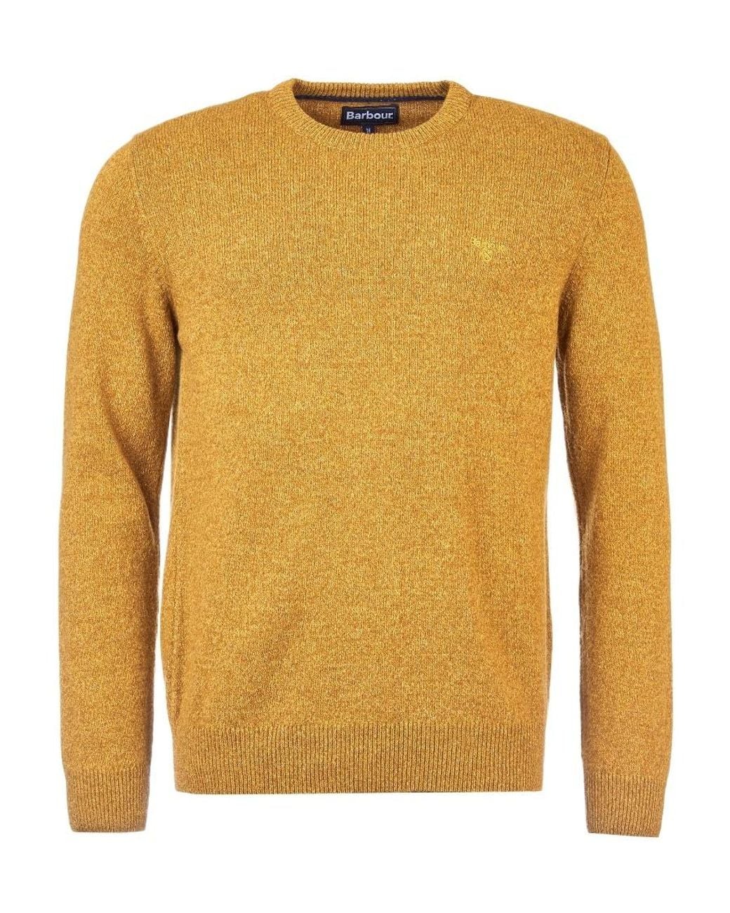 Barbour Yellow Long-Sleeved Wool Sweater for men