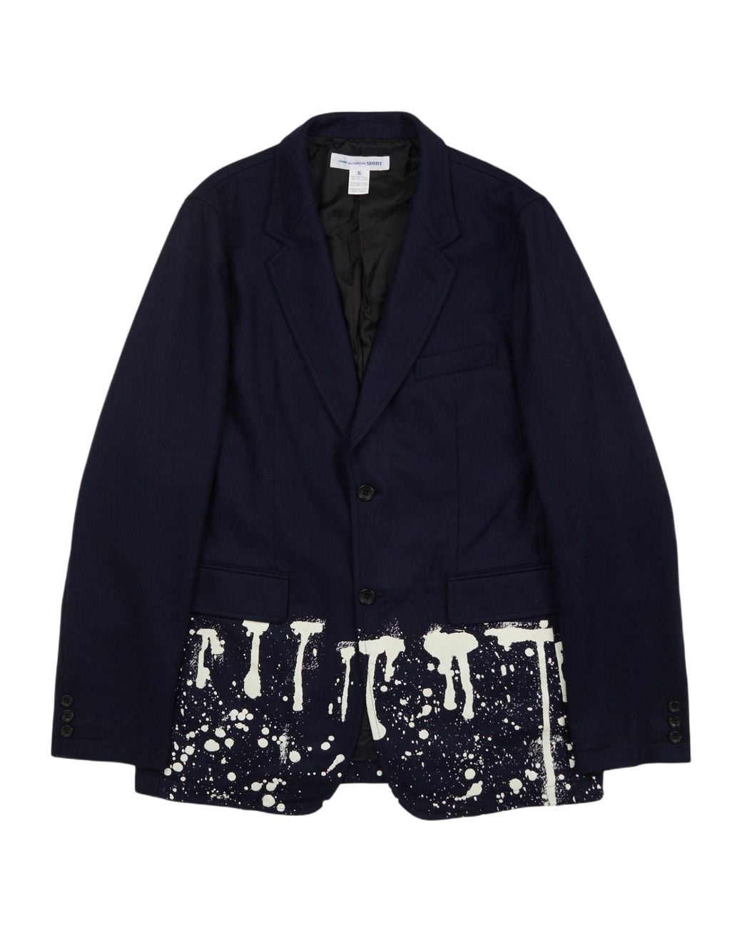 Comme des Garçons Blue Long-Sleeve Printed Jacket for men