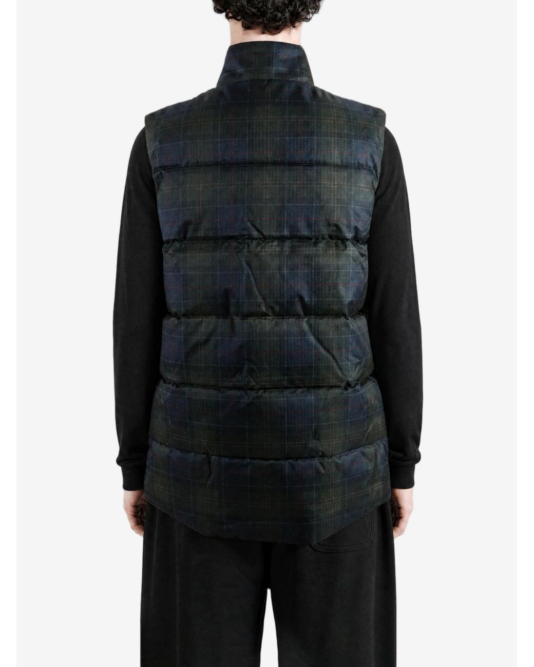 Barbour Black Checked Vest for men