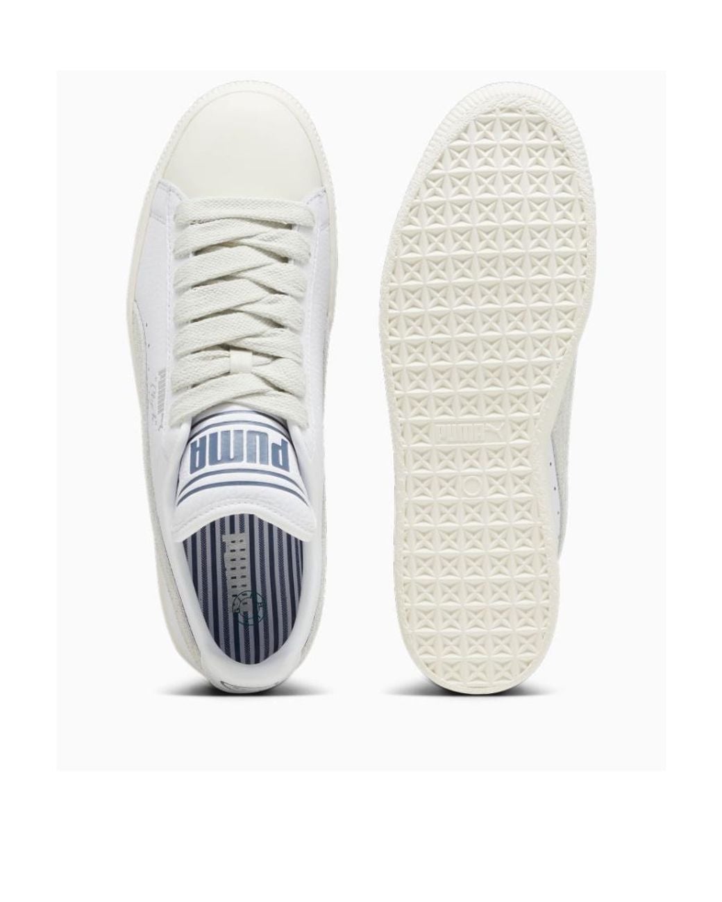 PUMA White X Rhuigi Clyde Q3 Round Toe Sneakers for men