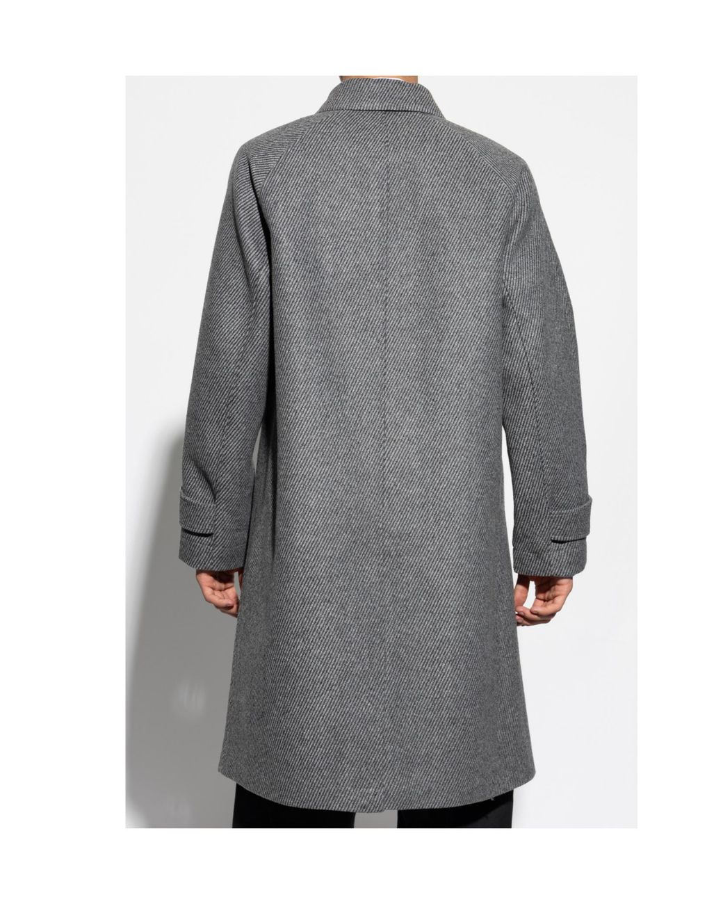 Officine Generale Gray Officine Générale Classic Button-Up Coat for men