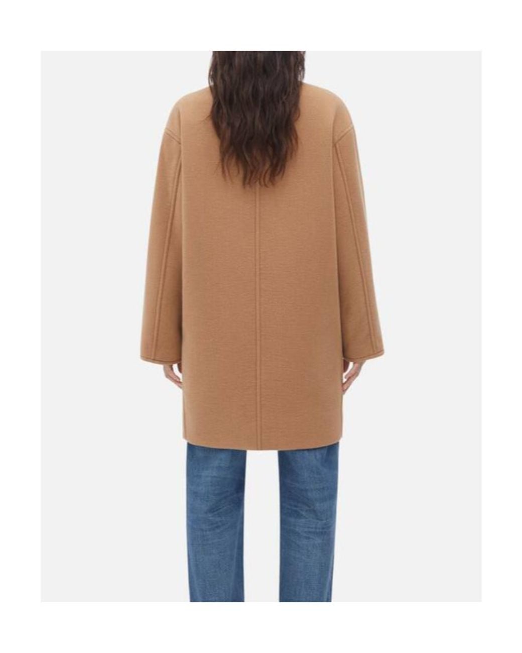 Bottega Veneta Natural Double-Sided Cashmere Coat