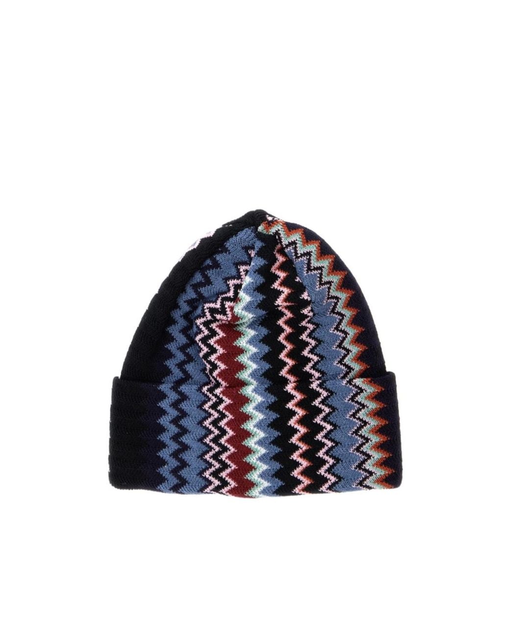 Missoni Blue Chevron Knit Hat