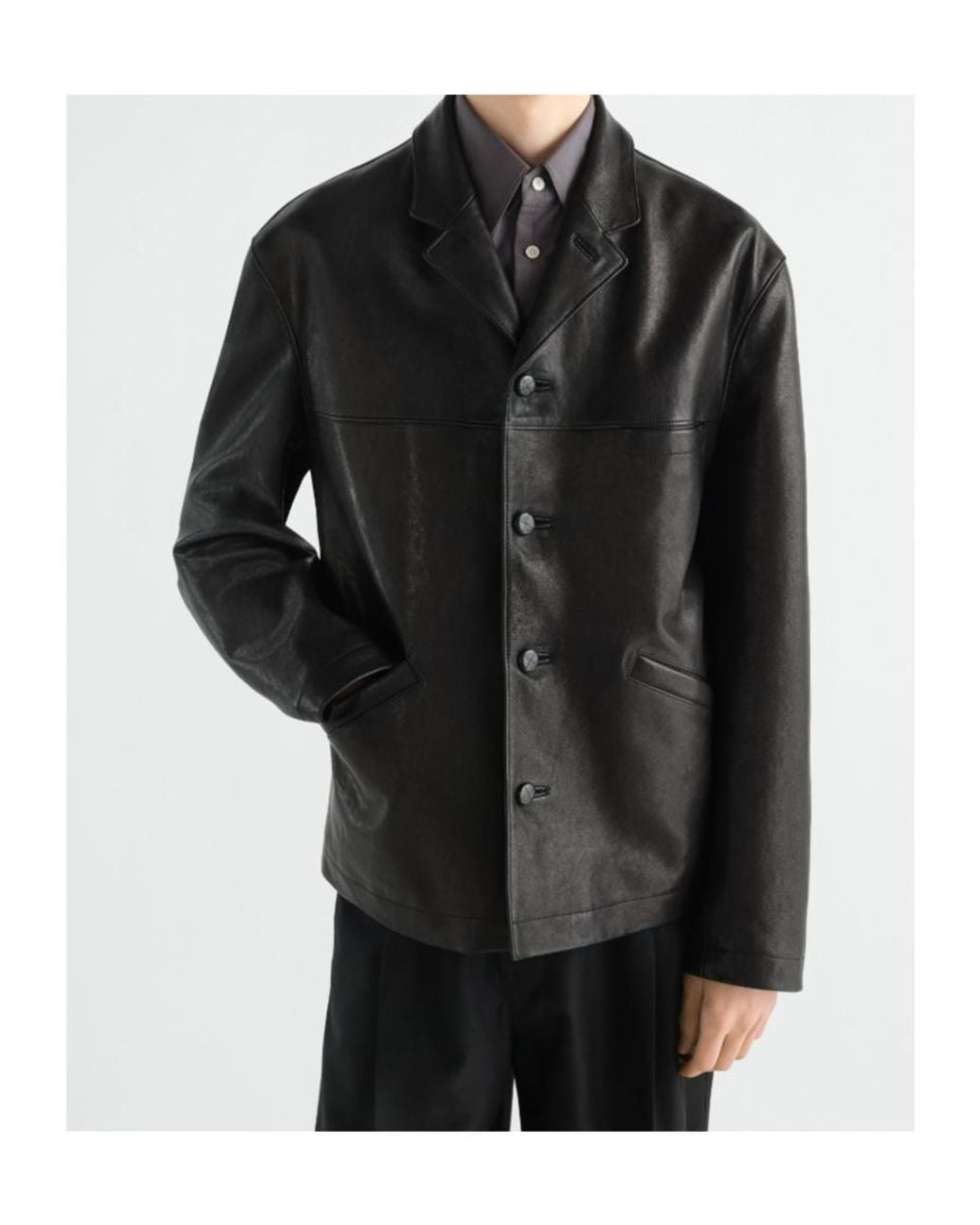 Lemaire Black Single-Breasted Jacket for men