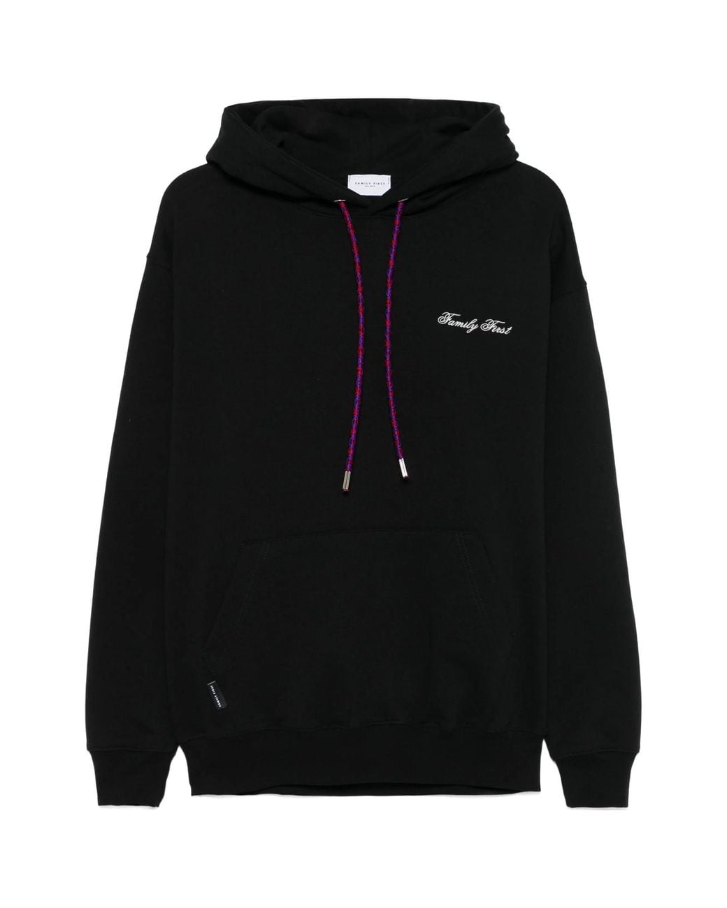FAMILY FIRST Black Family First Hooded Sweatshirt for men
