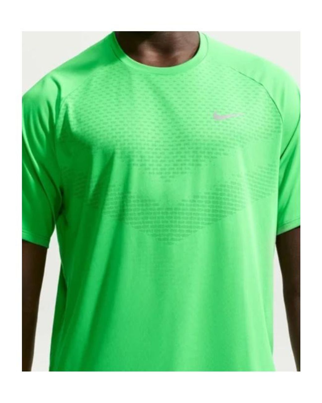 Nike Green Logo Printed Crewneck T-Shirt for men