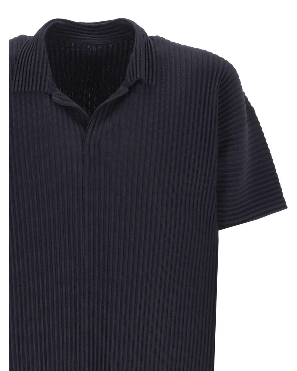 Homme Plissé Issey Miyake Blue Short-Sleeved Shirt for men