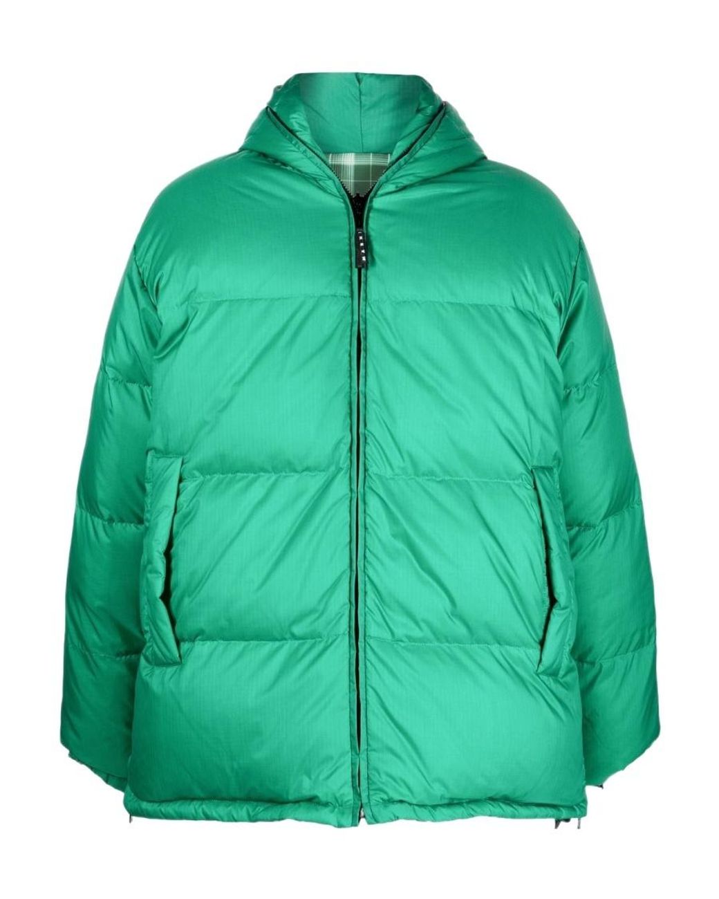 Marni Green Reversible Hooded Puffer Jacket for men