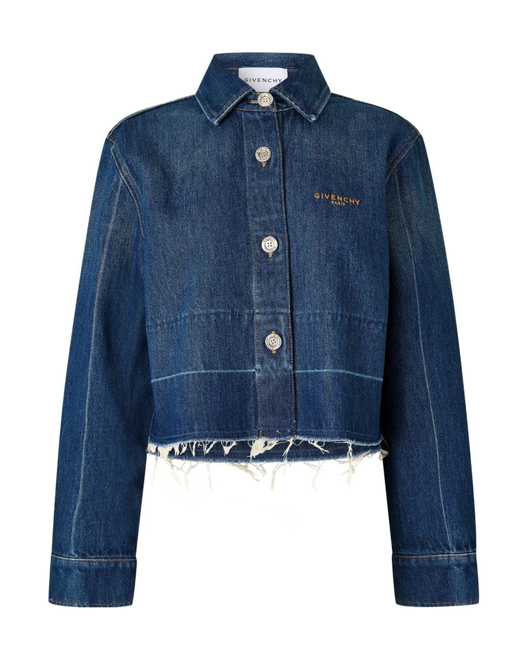 Givenchy Blue Cropped Denim Jacket