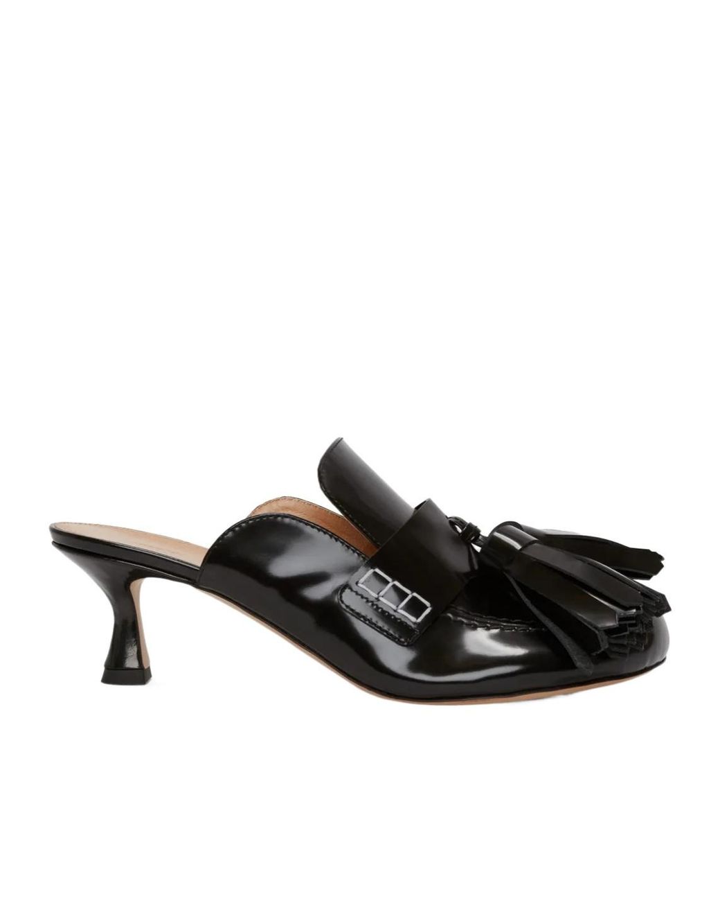 J.W. Anderson Black Tassel-Detail Leather Mules