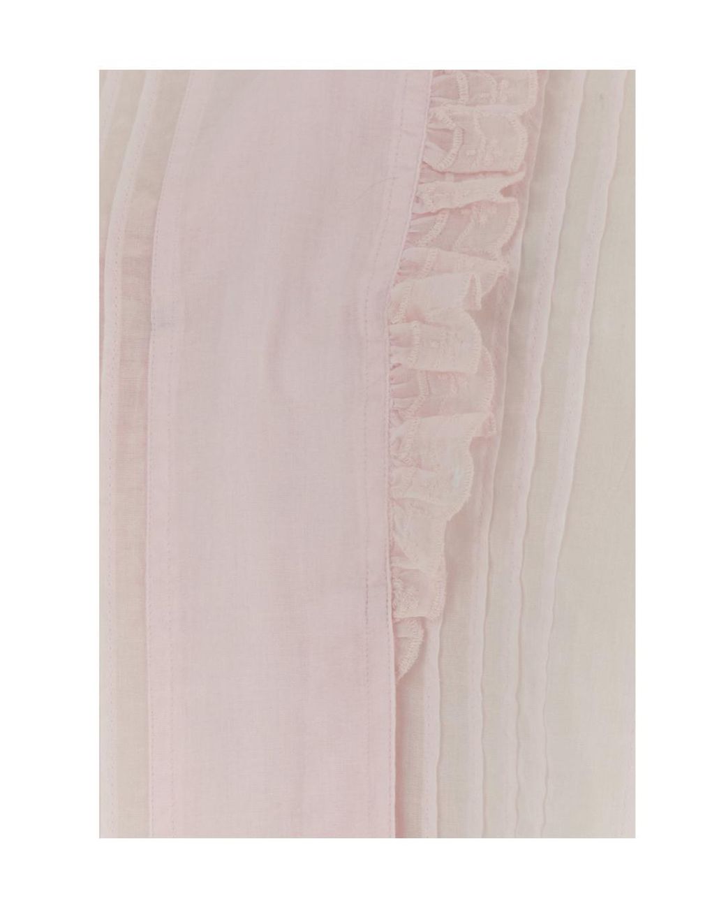 Isabel Marant Pink Isabel Marant Étoile Leota Ruffled Long-Sleeved Shirt