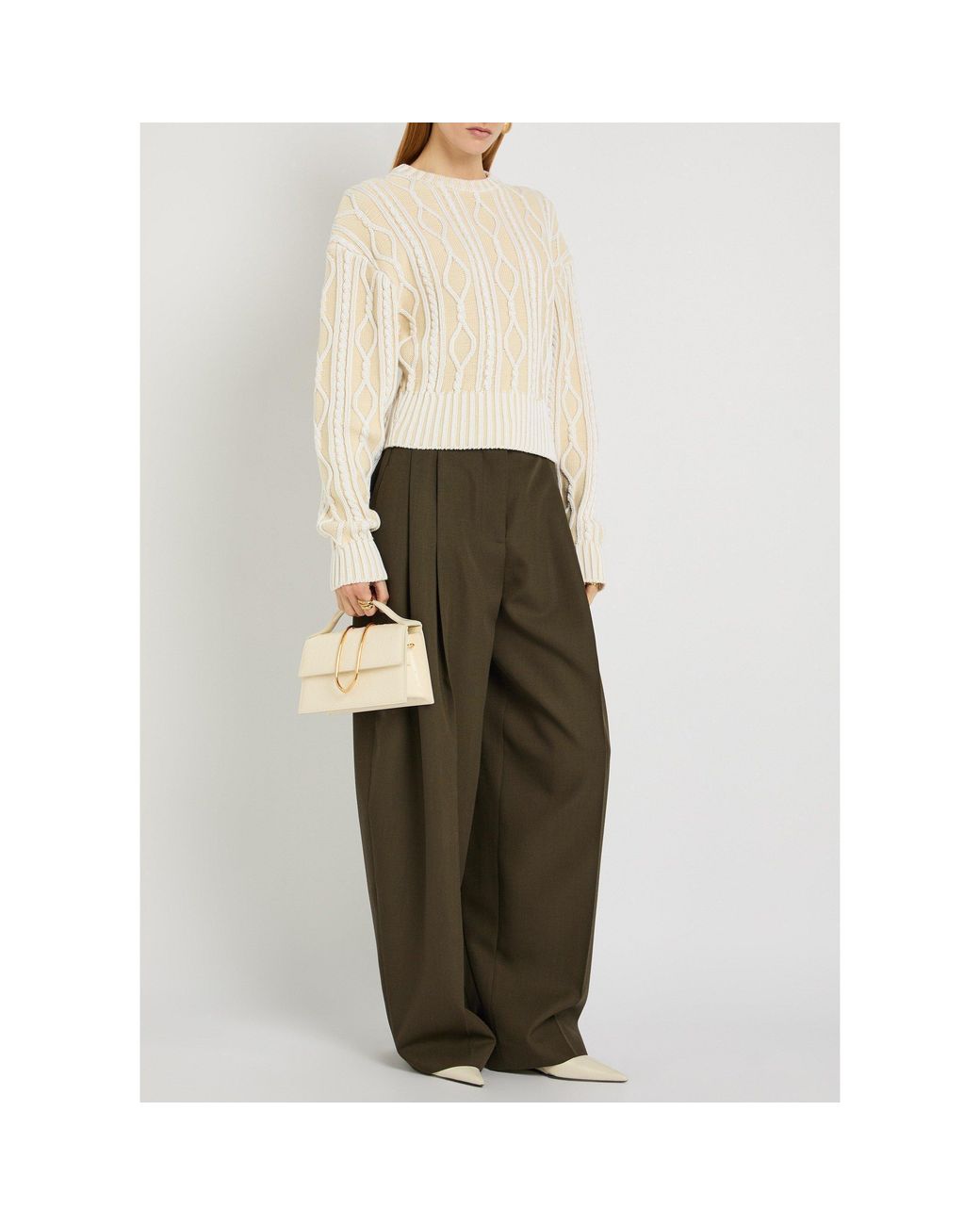 Jacquemus Natural Two-Color Cotton Sweater