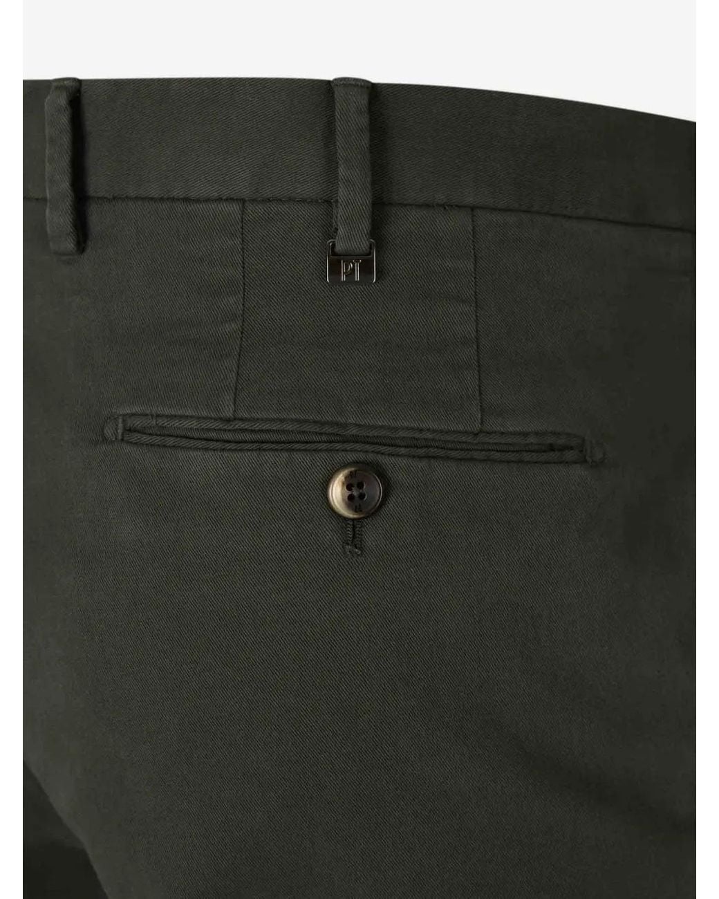 Pt Pantaloni Gray Trousers With Belt Loops for men