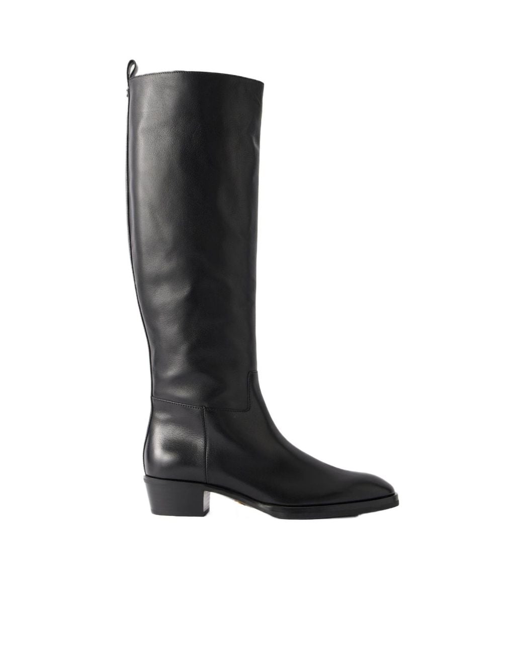 Jimmy Choo Black Leather Knee Boots