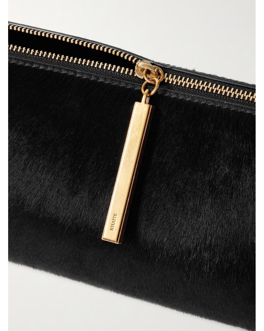 Khaite Black Kye Calf Hair Clutch