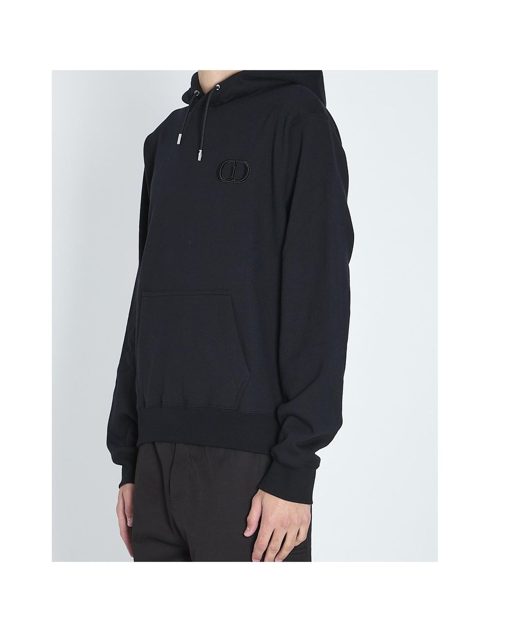 Dior Black Homme Cd Icon Drawstring Hoodie for men