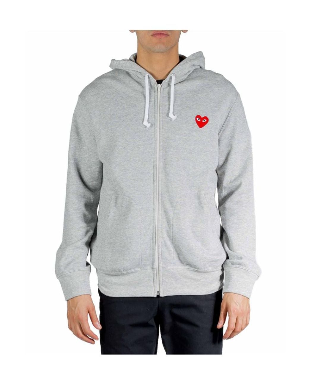COMME DES GARÇONS PLAY Gray Logo Casual Jacket for men