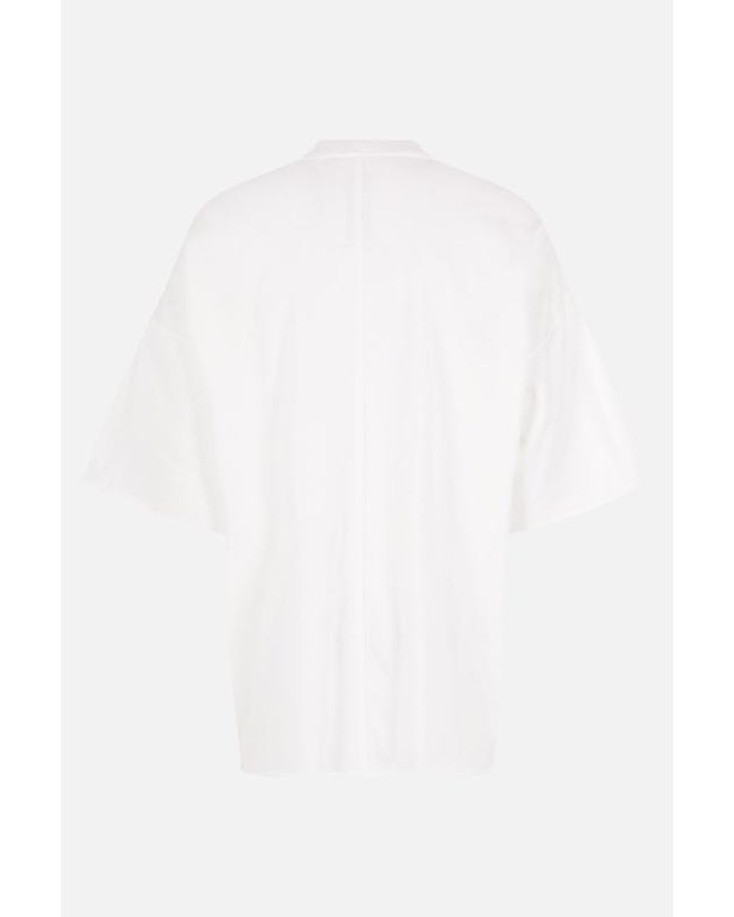 Rick Owens White Tommy Oversized Crewneck T-Shirt for men