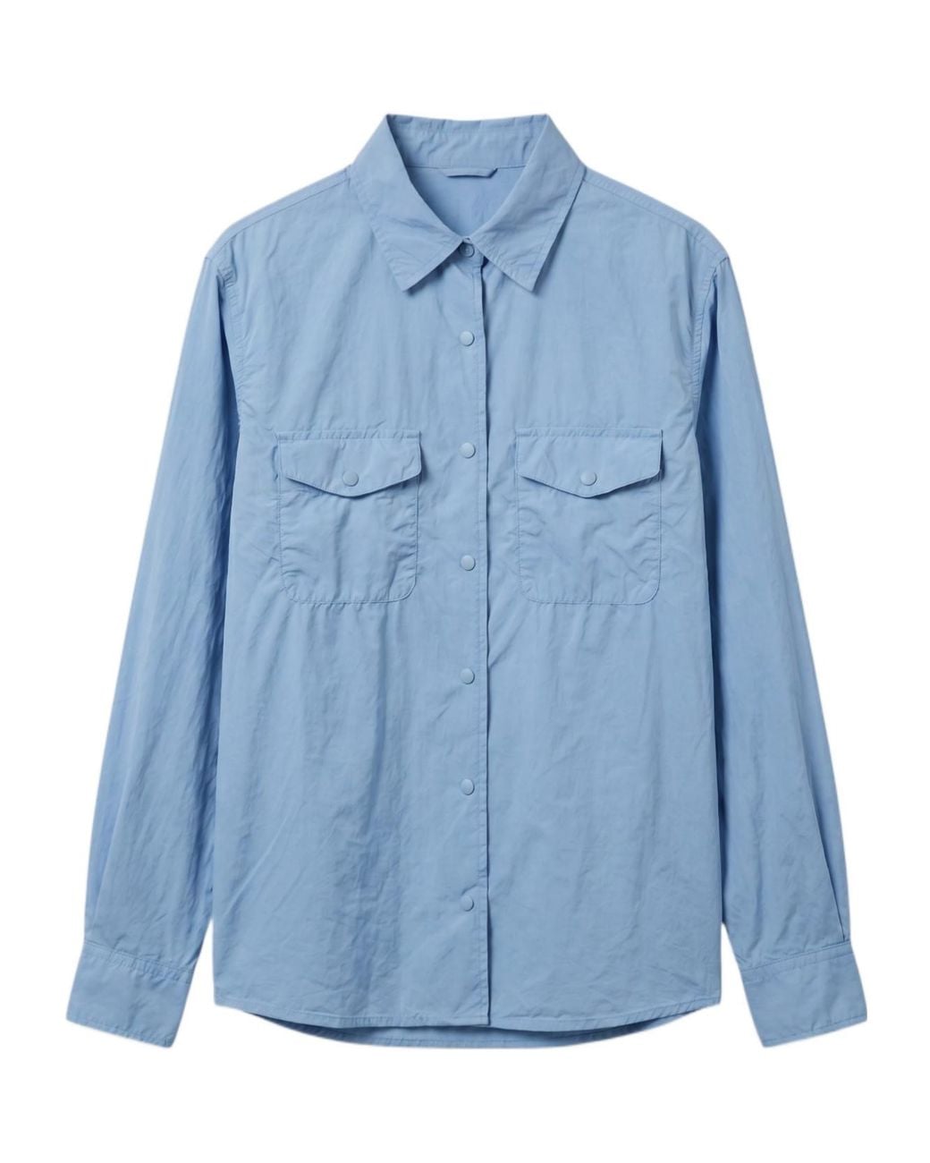 Aspesi Blue Chest-Pocket Shirt Jacket
