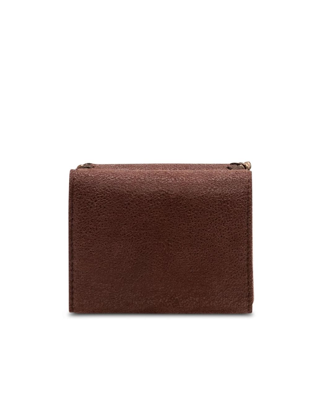 Stella McCartney Brown Chain-Detailed Bi-Fold Wallet