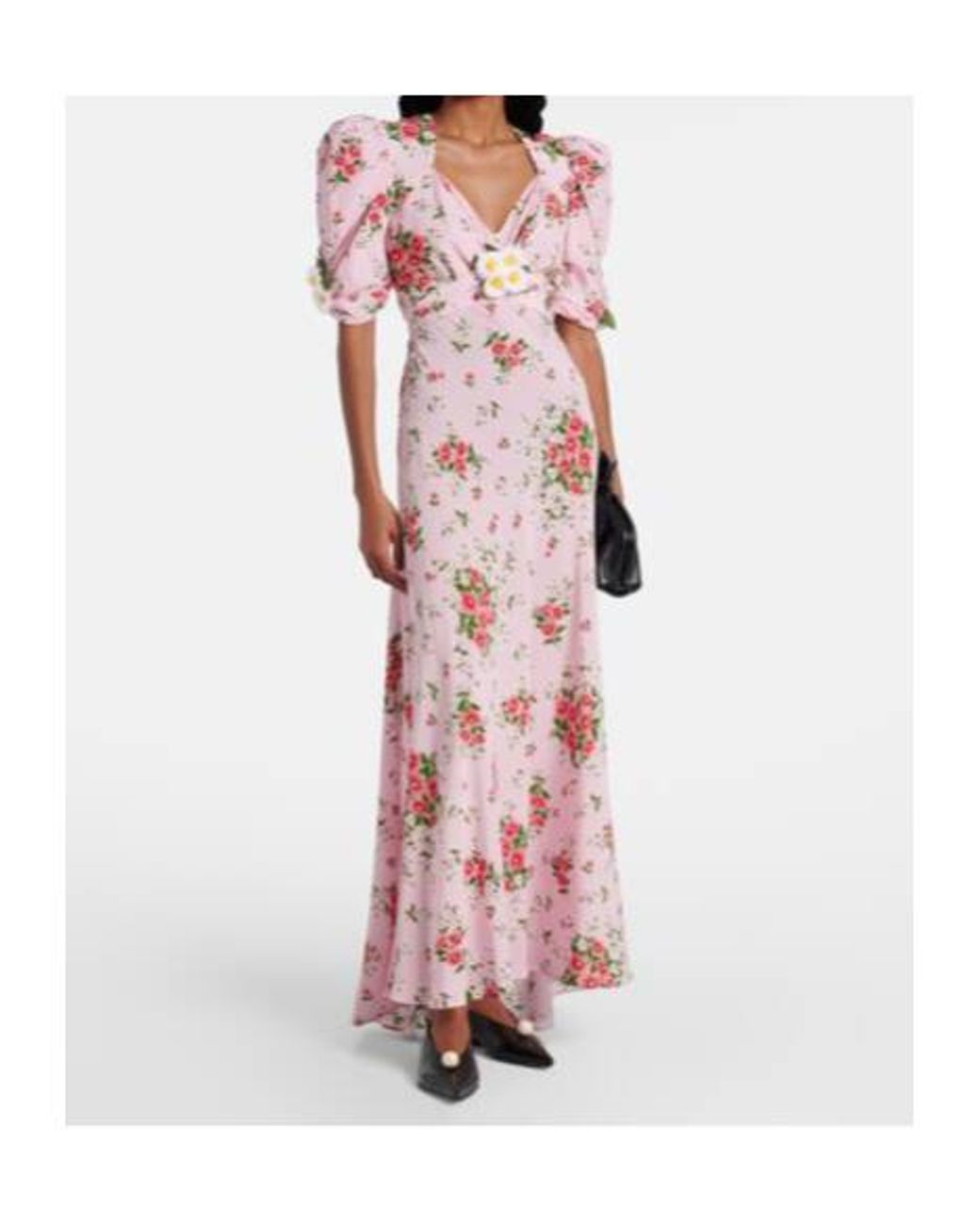 Rodarte Pink Floral Silk Cocktail Dress