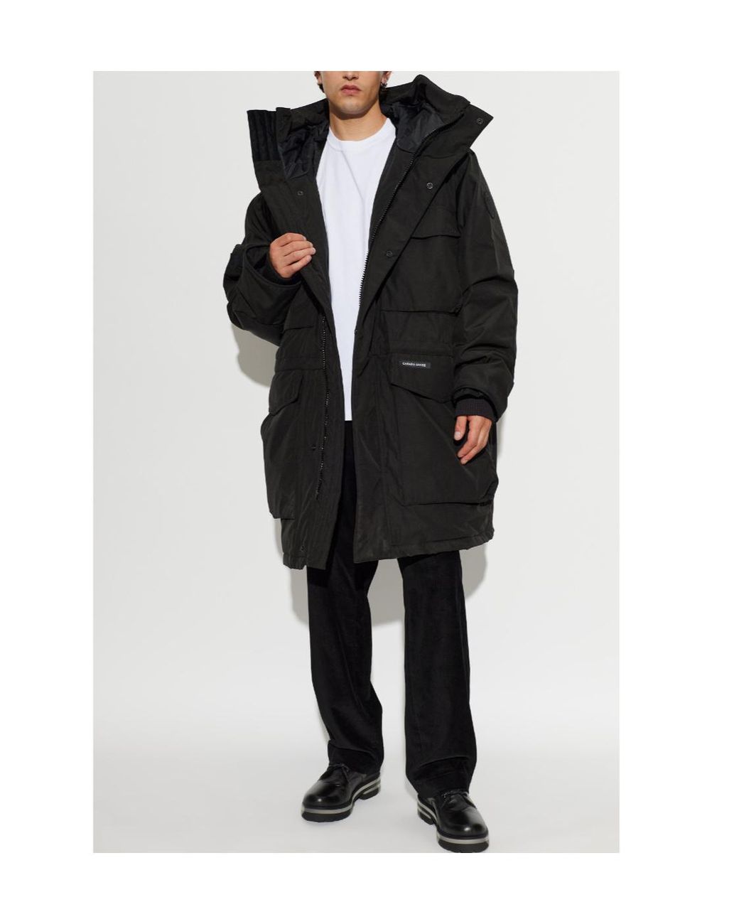 Canada Goose Black Long-Sleeve Hooded Down Jacket for men