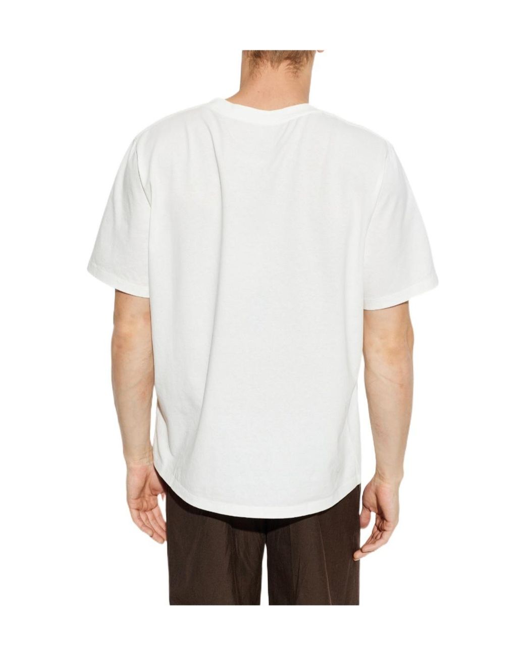 MM6 by Maison Margiela White Logo Printed T-Shirt for men
