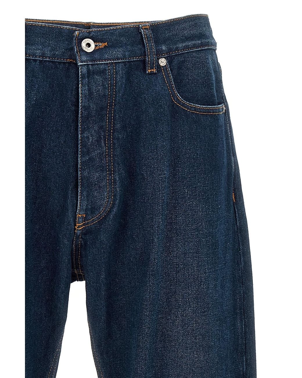 Off-White c/o Virgil Abloh Blue Arr Tab Zip Det Skate Mid-Rise Jeans for men