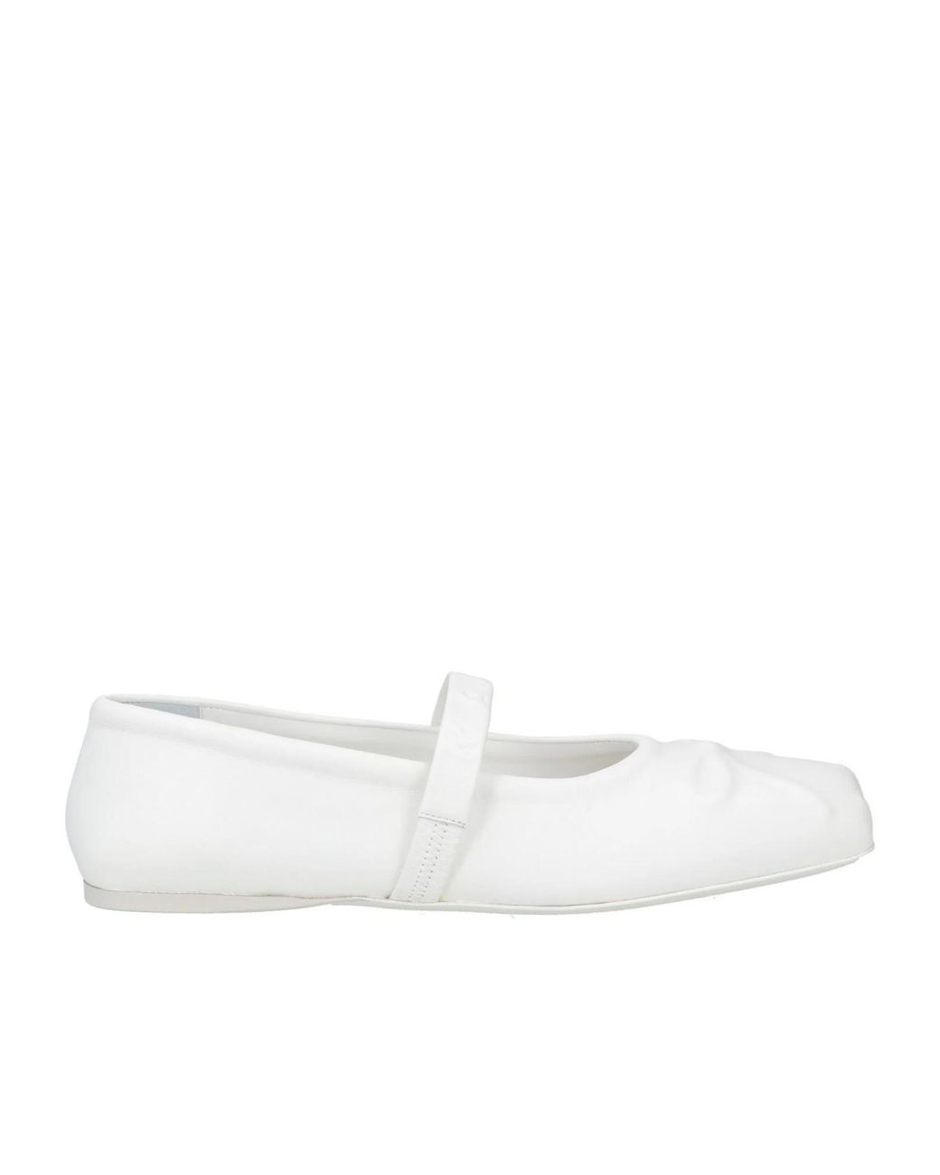 Marni White Simple Mary Jane Leather Shoes