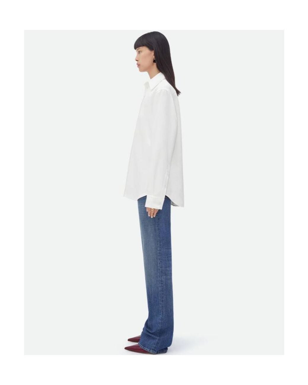 Bottega Veneta White Long Sleeved Buttoned Shirt