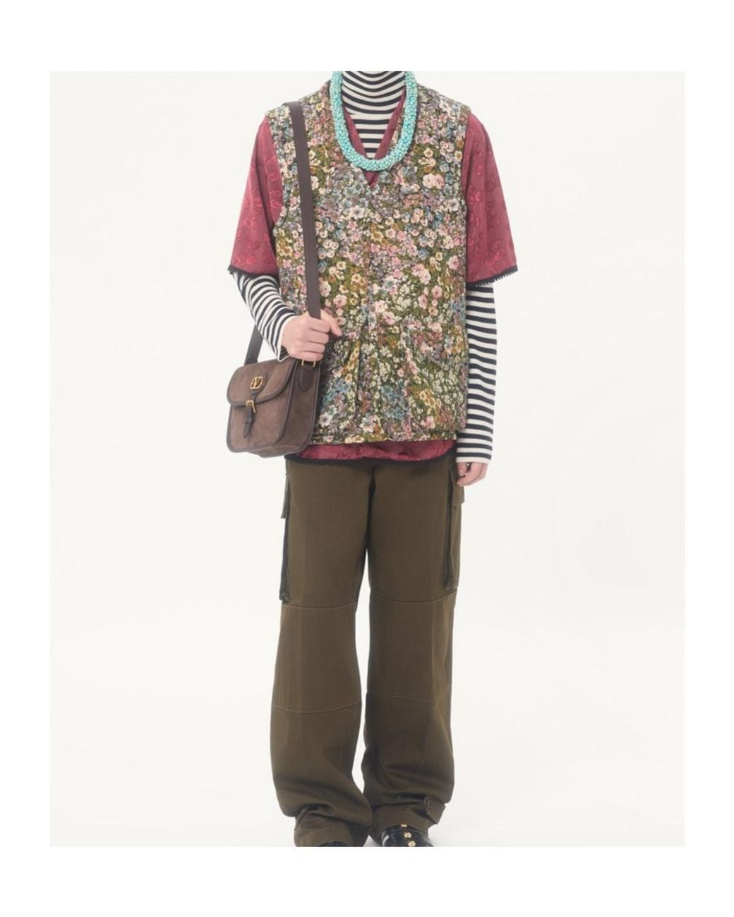 Valentino Red Jacquard Patterned Bowling Shirt for men