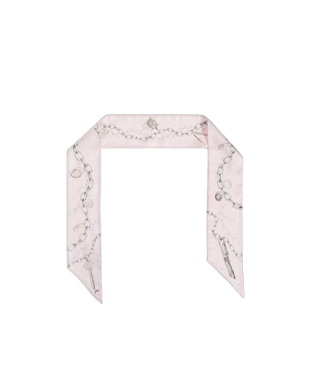 Givenchy White Pointed Silk Scarf