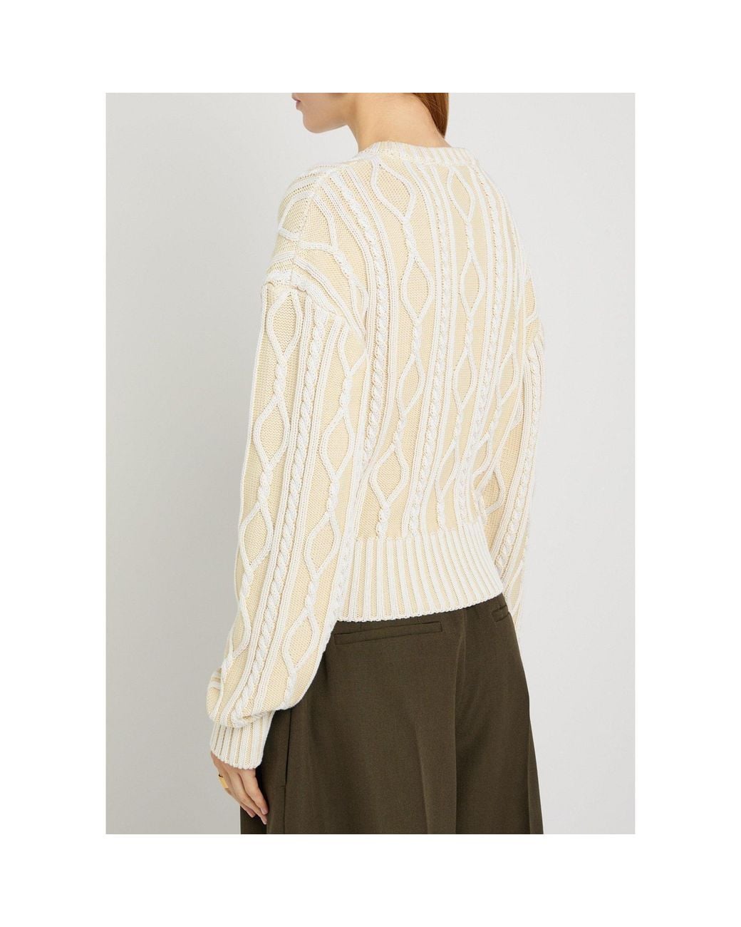 Jacquemus Natural Two-Color Cotton Sweater
