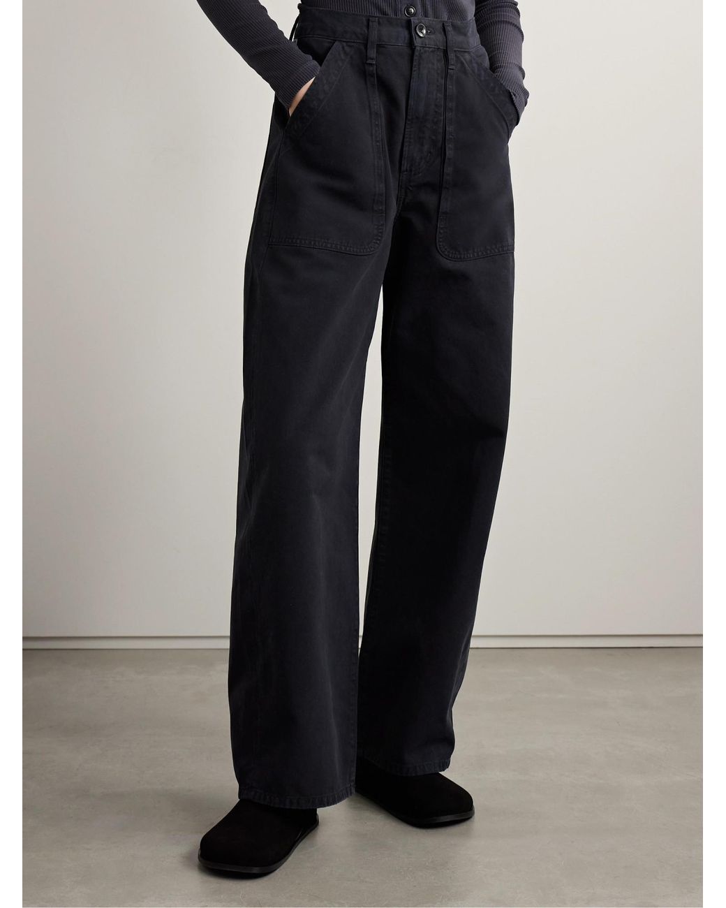 Citizens of Humanity Blue High-Rise Wide-Leg Jeans