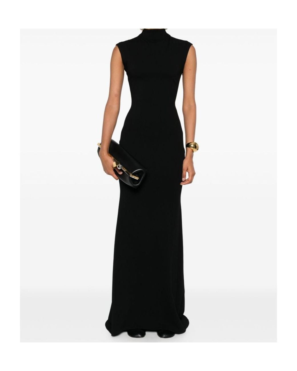 Jacquemus Black Figure-Hugging Maxi Dress