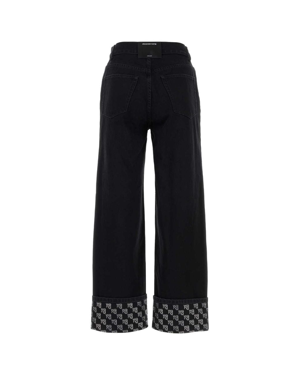 Alexander Wang Black Monogram Detailed Jeans