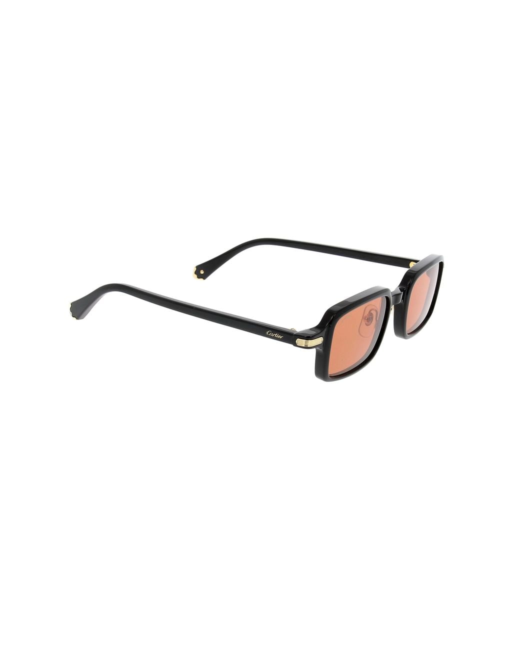 Cartier Black Rectangle-Frame Sunglasses