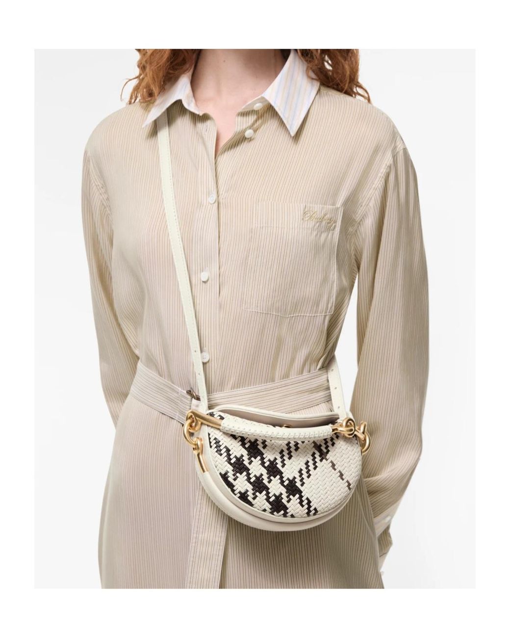 Burberry White Bridle Clutch