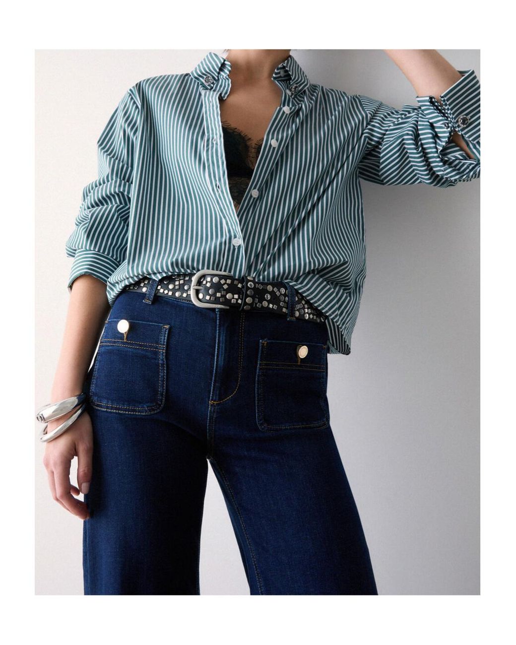 Liu Jo Blue Striped Shirt