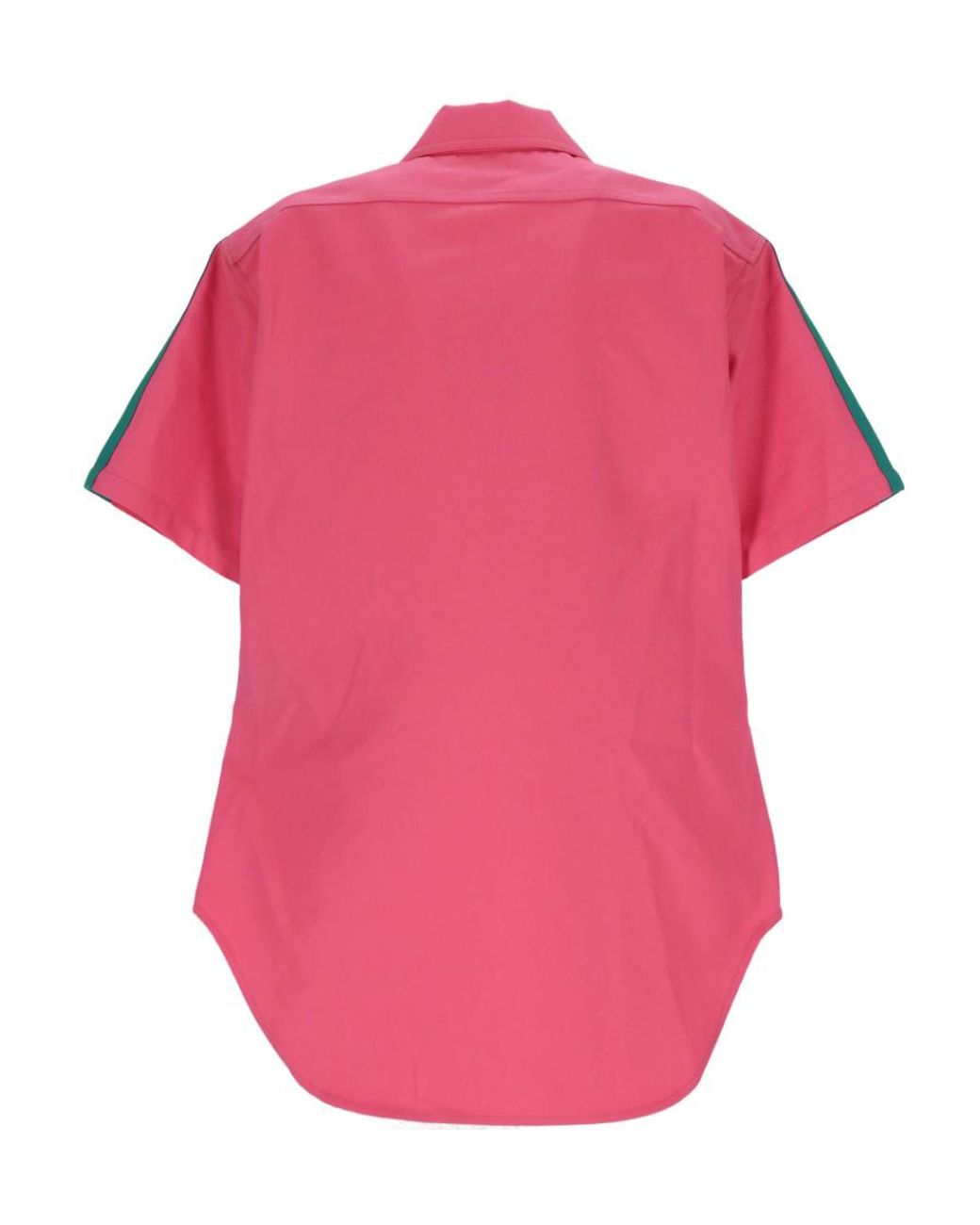 Palm Angels Pink Logo Patch Buttoned Shirt