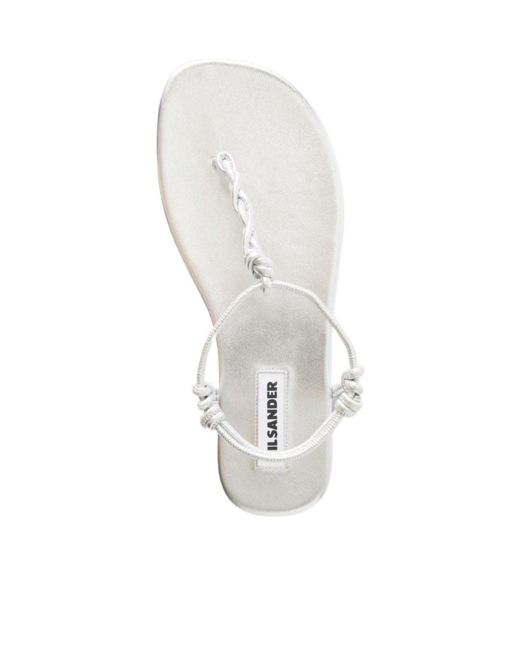 Jil Sander White Flip-Flop Flat Sandals