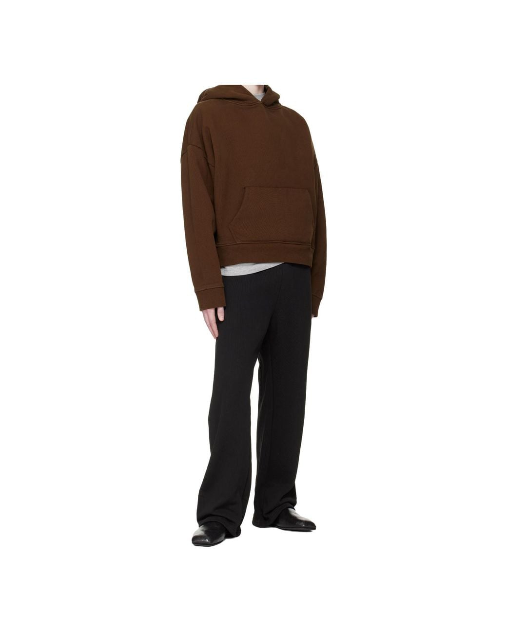 Entire studios Brown Heavy Hood Oversized Hoodie for men