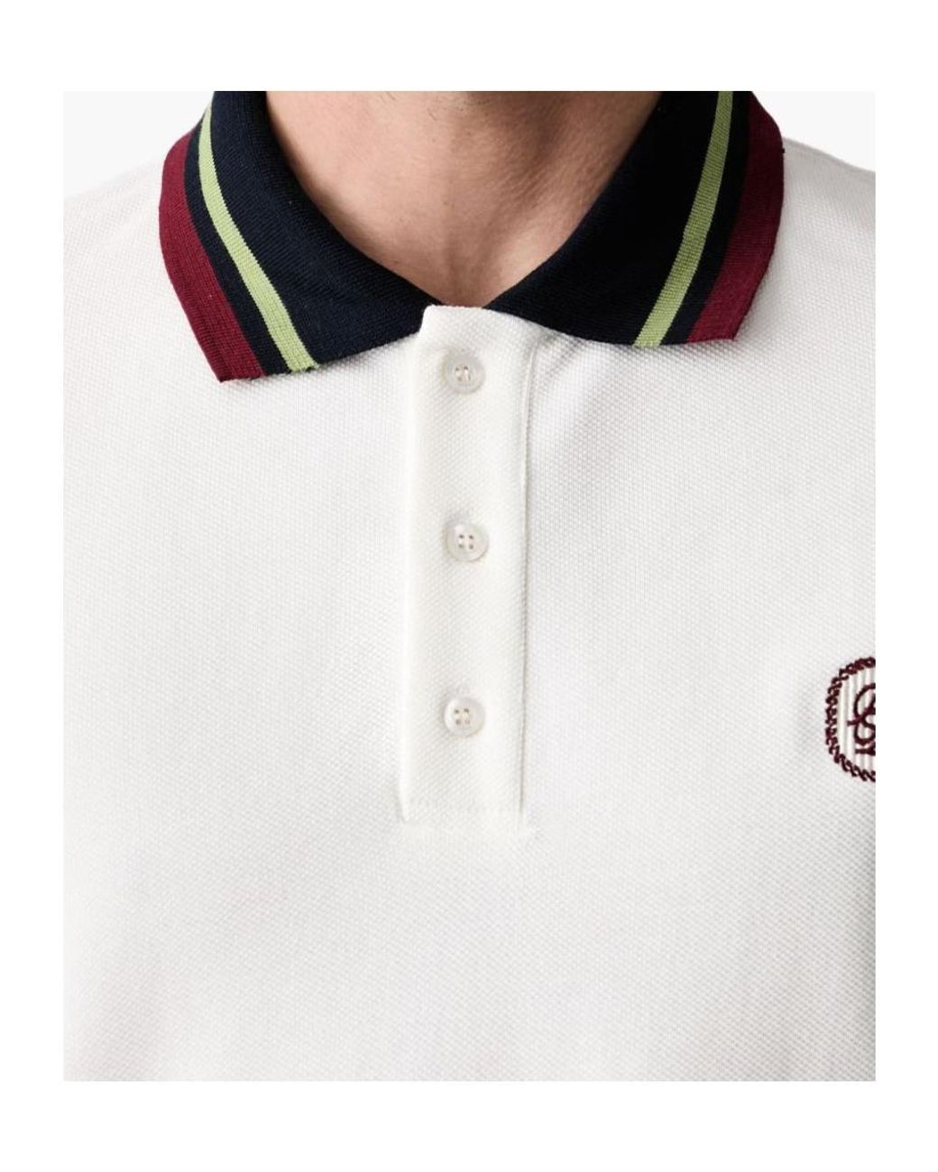Drole de Monsieur White Short-Sleeved Polo Shirt for men