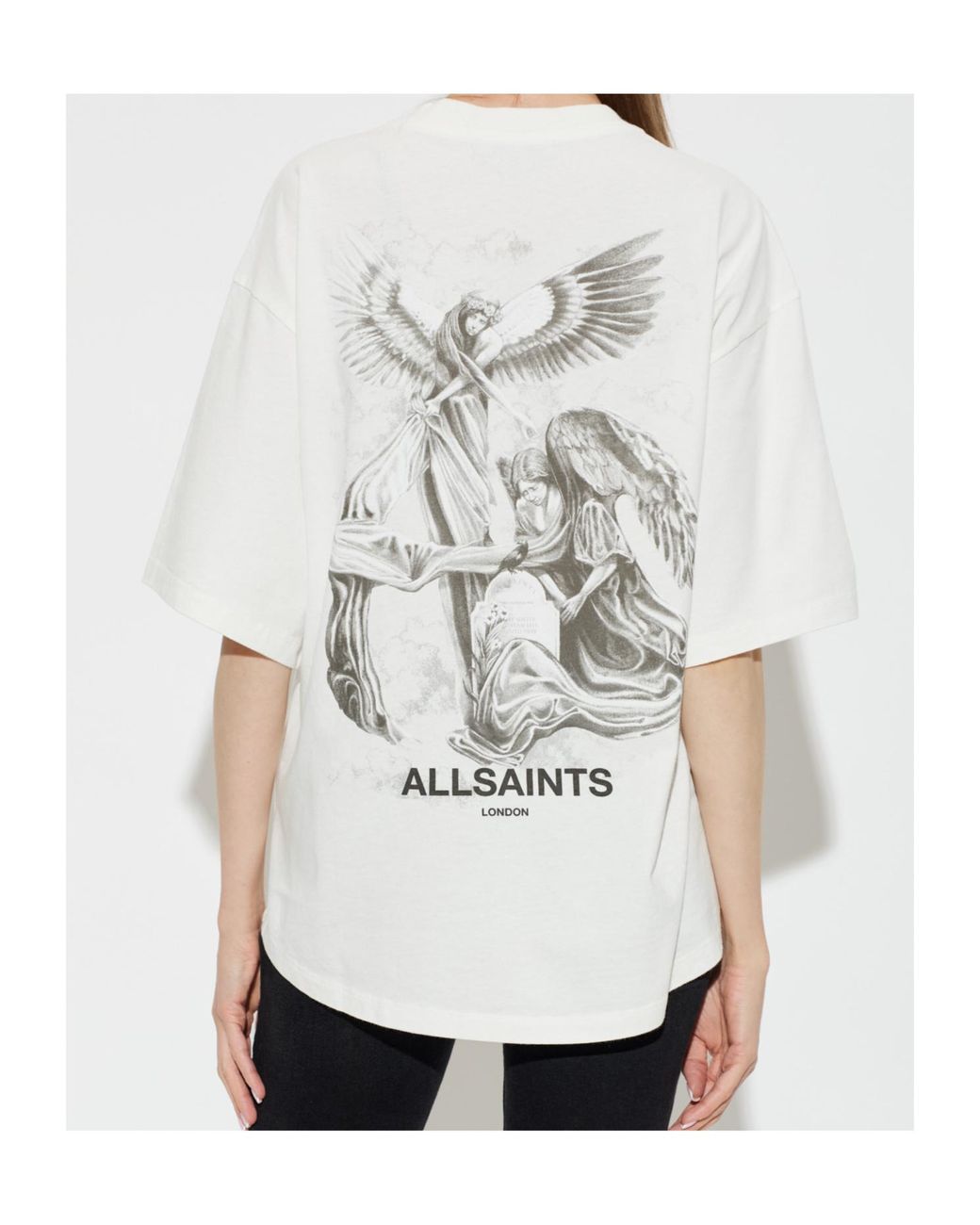 AllSaints White Graphic-Print T-Shirt