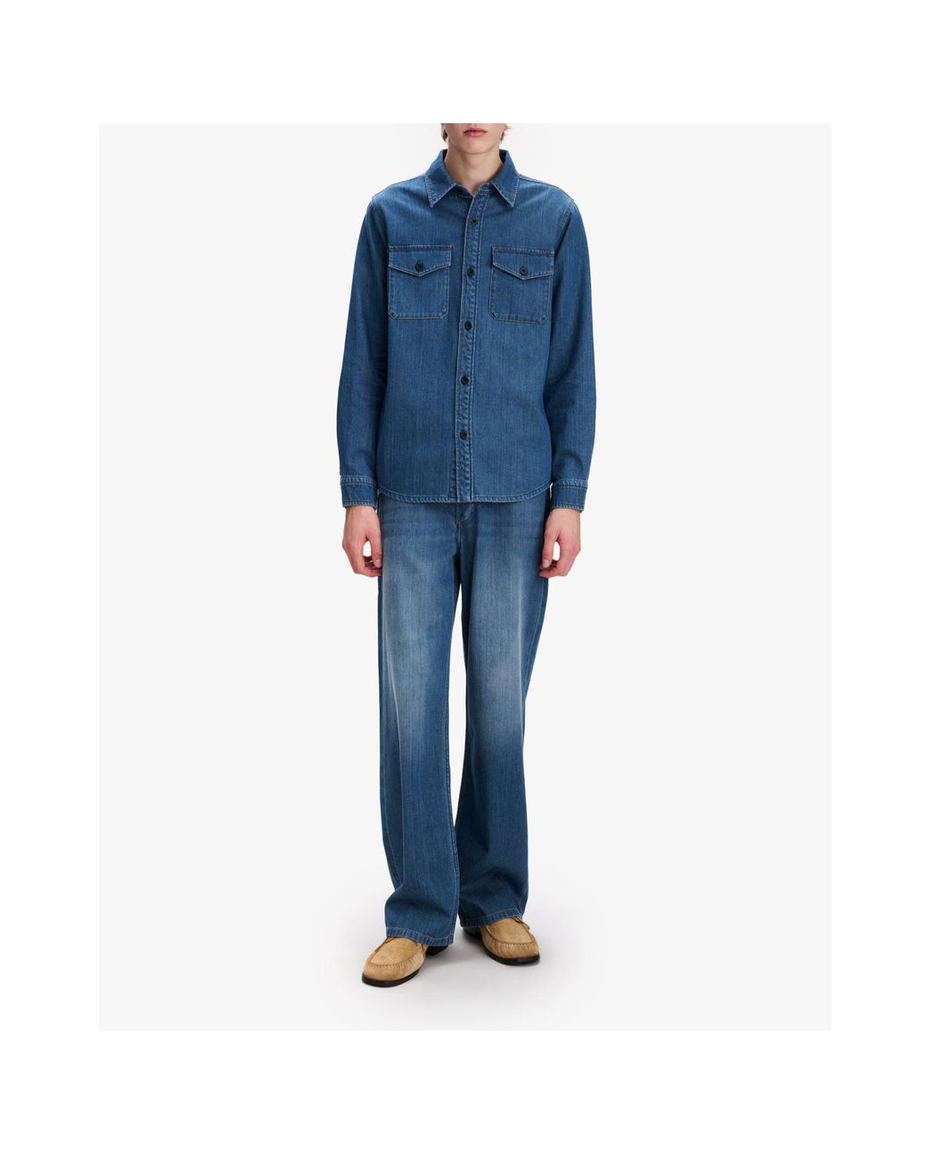 A.P.C. Blue Denim Shirt for men