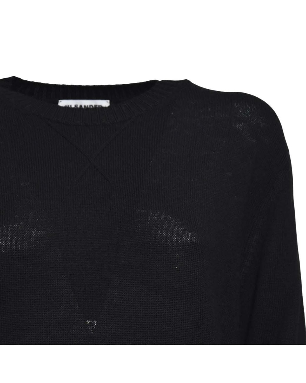 Jil Sander Black Long Sleeve Crewneck Jumper