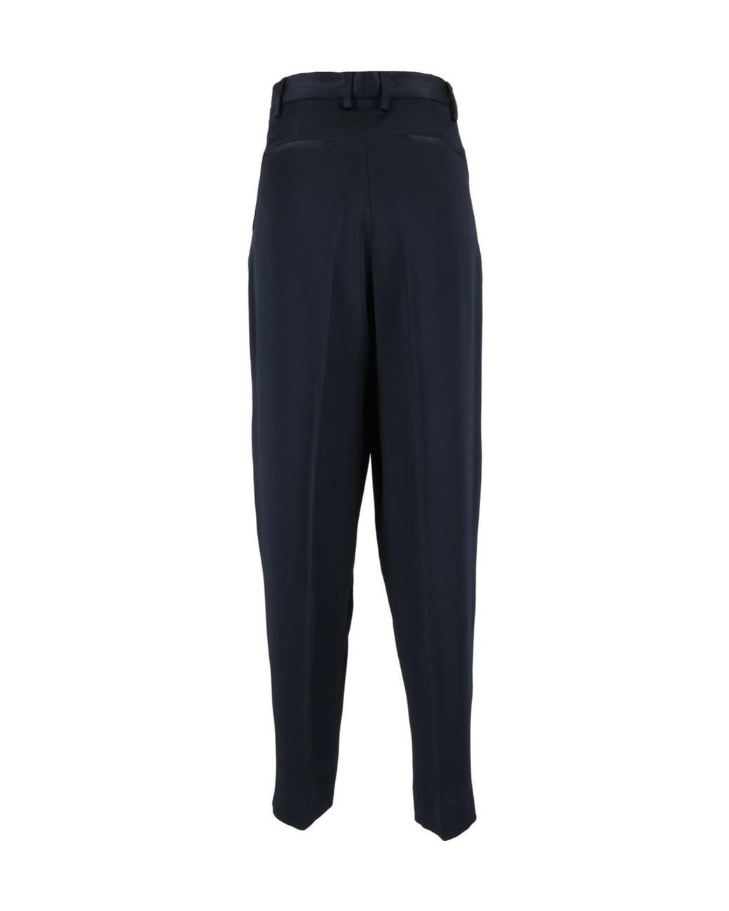 Fabiana Filippi Blue Pleated Satin-Finish Trousers