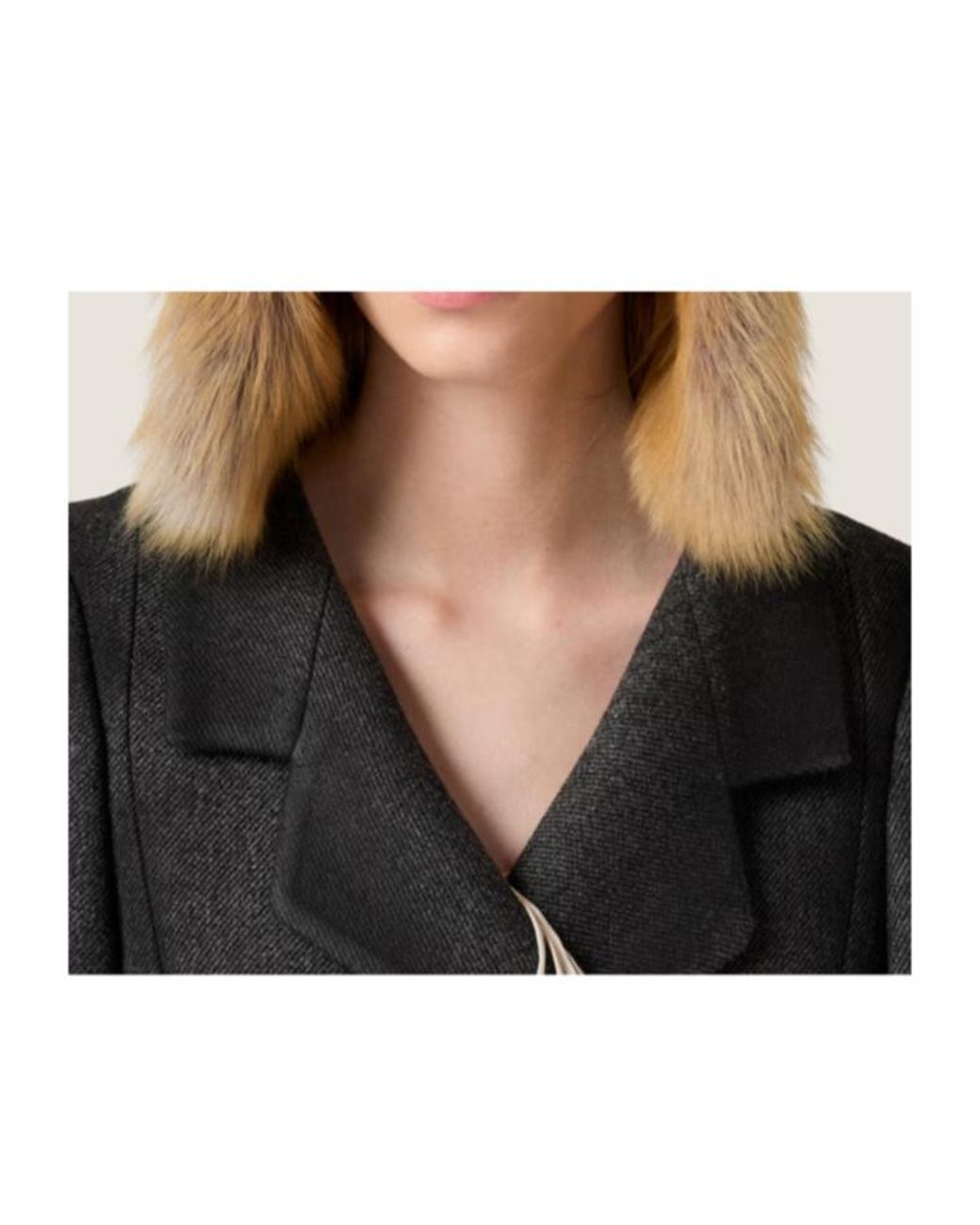 Miu Miu Black Double-Breasted Double Wool Jacket